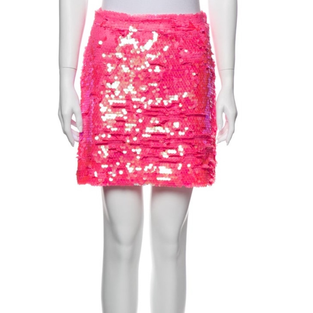 Milly hot pink sequin skirt
